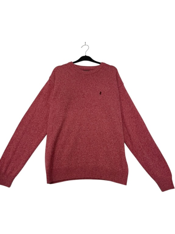 VINTAGE Marlboro Classics Maglione XL | Rosso Mélange | Girocollo